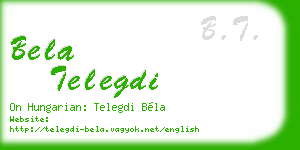 bela telegdi business card